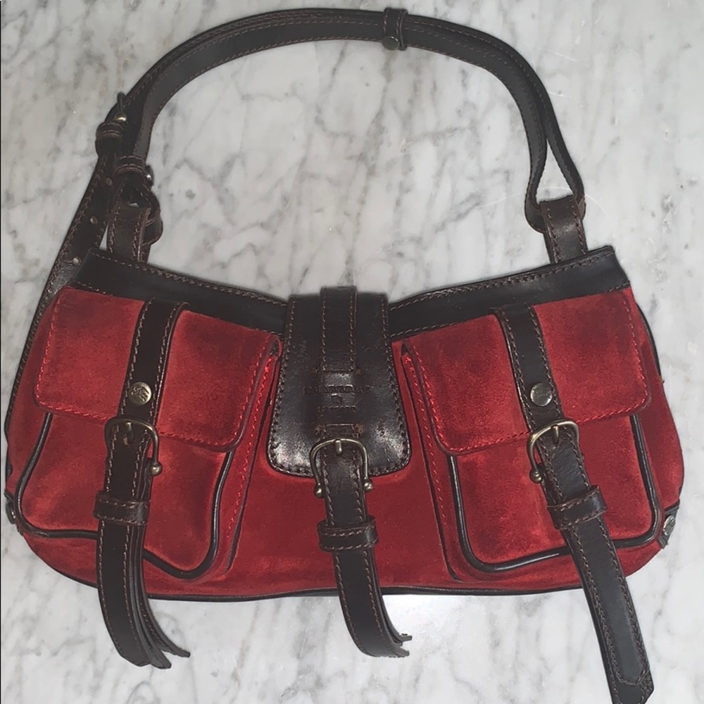 Burberry Suede Baguette Bag